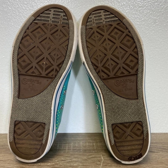 Converse Low Top Turquoise Chuck Taylors Sneakers - US Junior Size 5 - Picture 2 of 5
